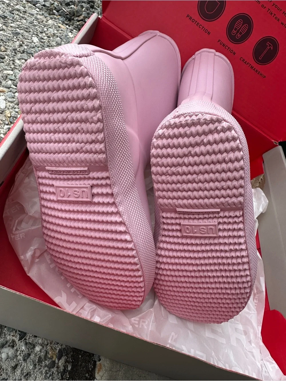 Brand New Hunter Kids First Classic Boot Azalea Pink Rain Boots Size US 10